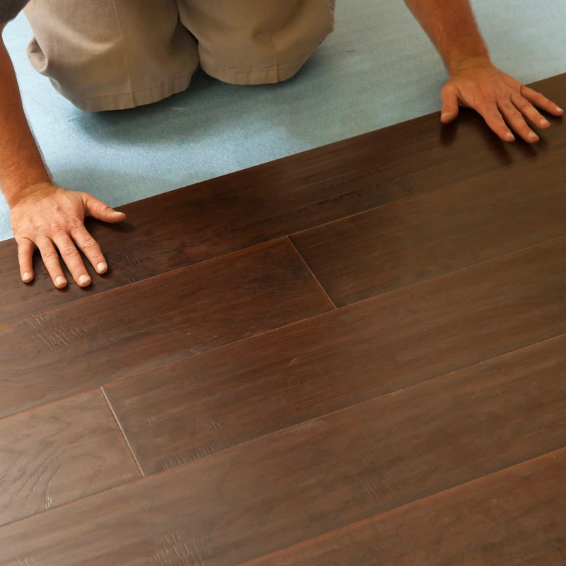 Hardwood installation -  Moran's Floor Store in Jamestown